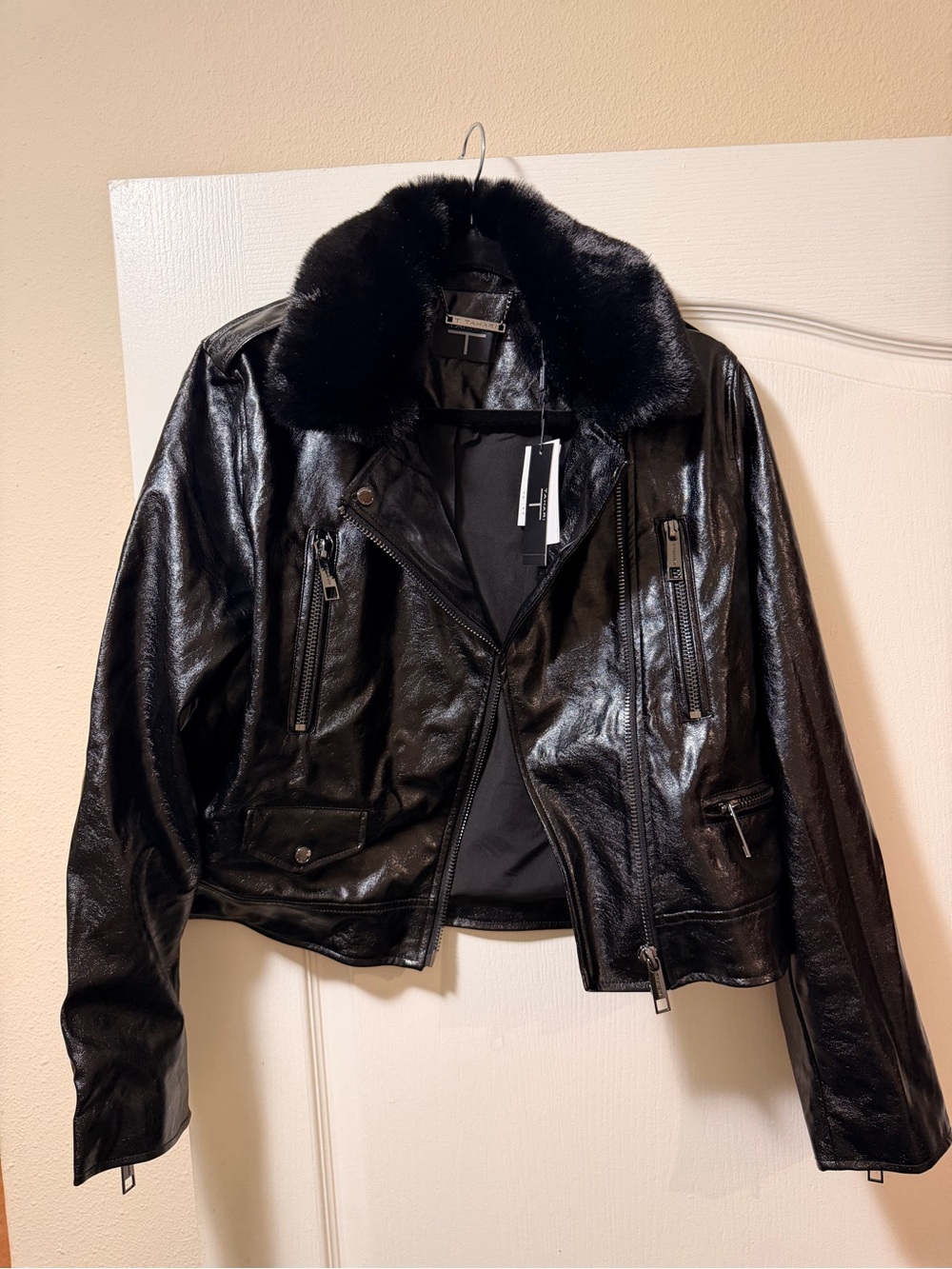*NWT* Tahari Faux Leather Jacket